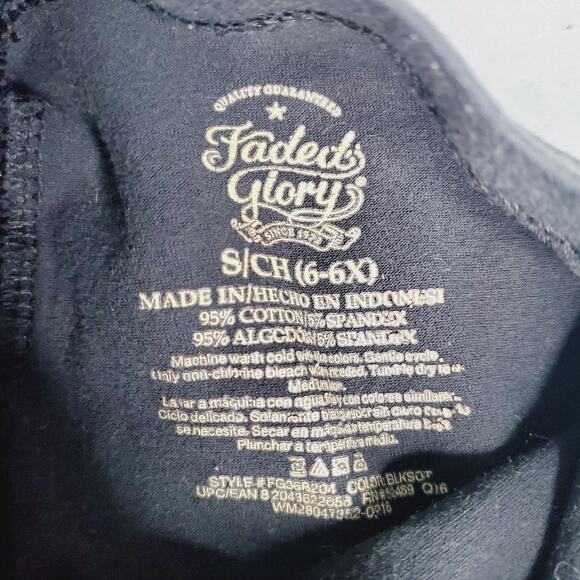 Venezuela Flag Girls Leggings Size S 6-6X Black Ankle Length 1445 - Picture 4 of 5